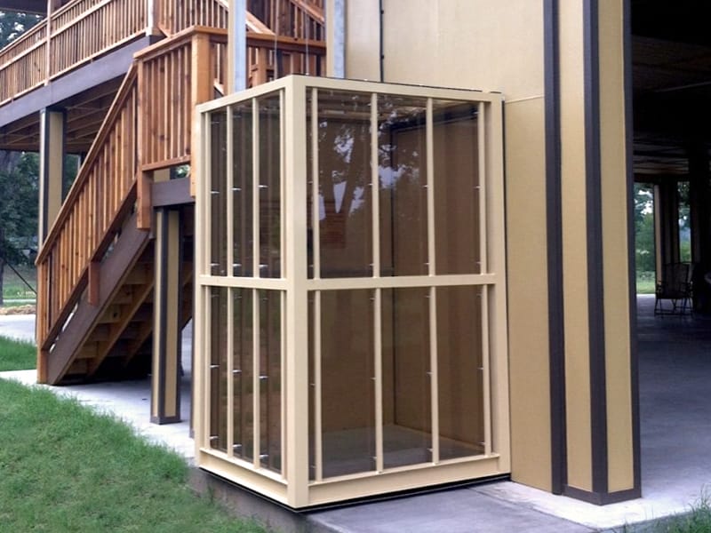 Home Elevator powdercoated to match a home