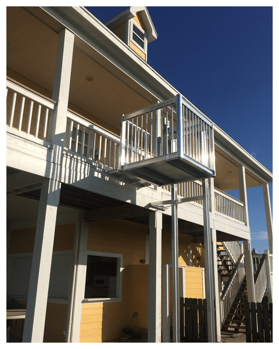 Legacy Cargo Lift at the top floor of a house